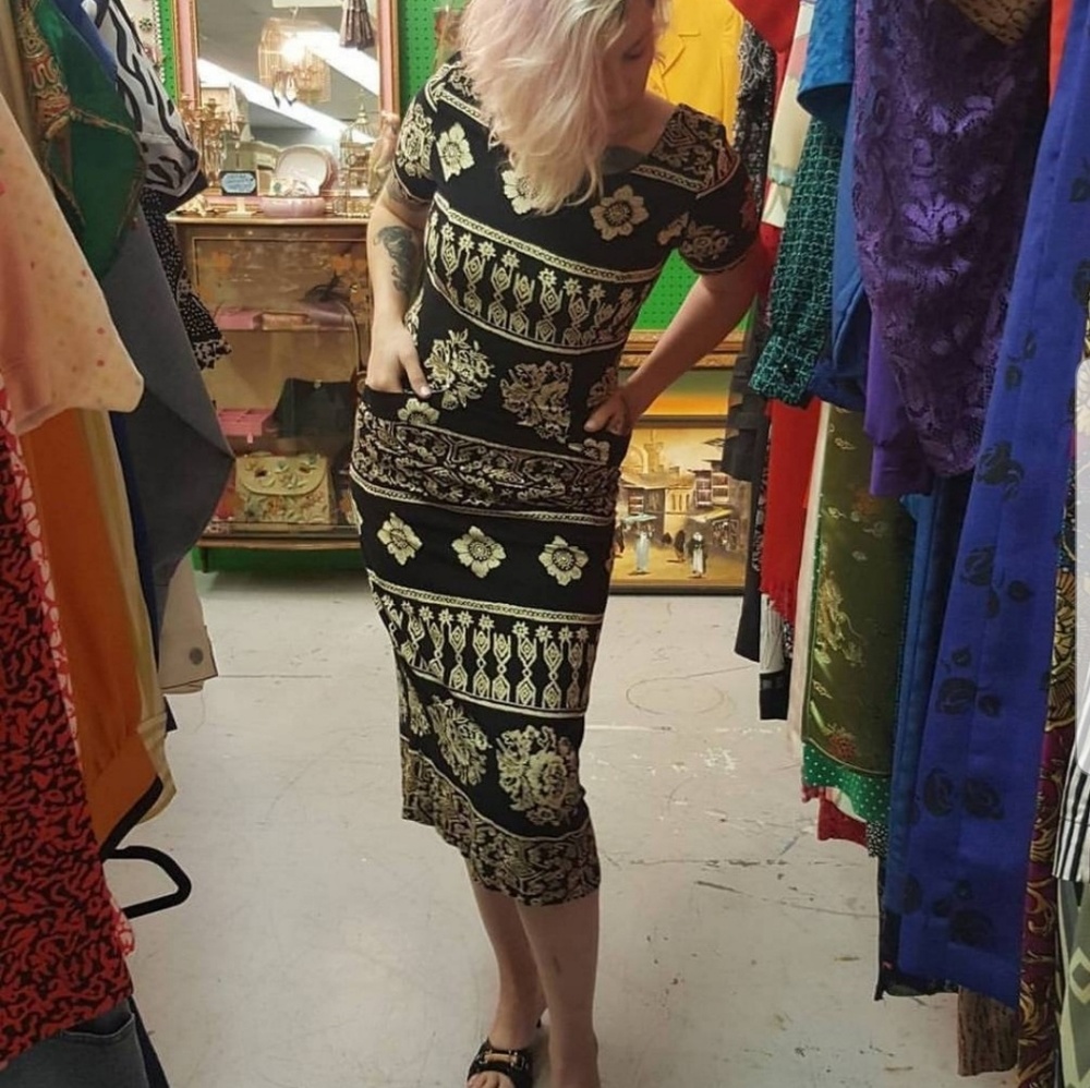 Vintage WNY Batik maxi dress